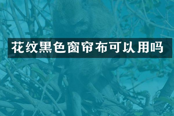 花纹黑色窗帘布可以用吗