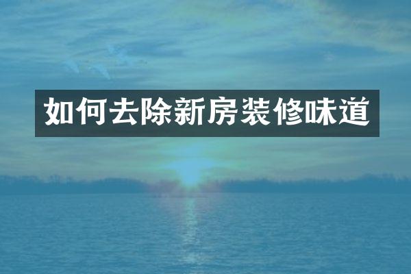 如何去除新房装修味道