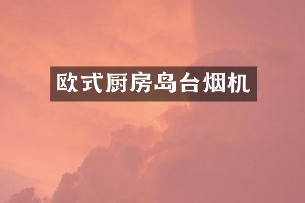 欧式厨房岛台烟机