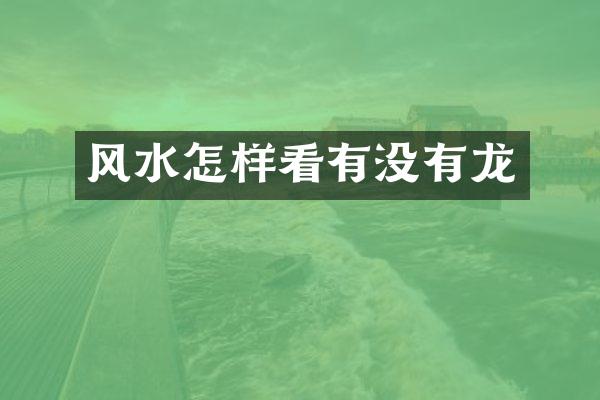 风水怎样看有没有龙