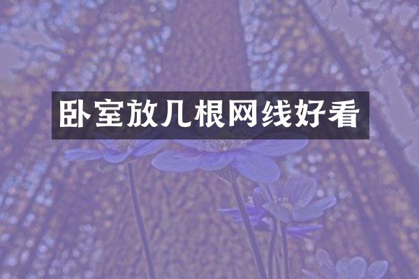 卧室放几根网线好看