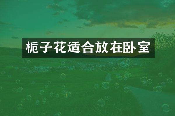 栀子花适合放在卧室