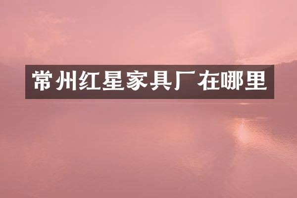 常州红星家具厂在哪里