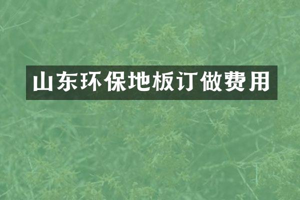 山东环保地板订做费用