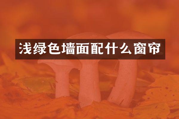 浅绿色墙面配什么窗帘