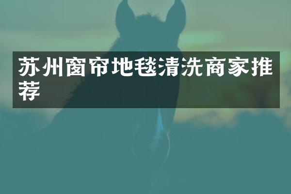 苏州窗帘地毯清洗商家推荐