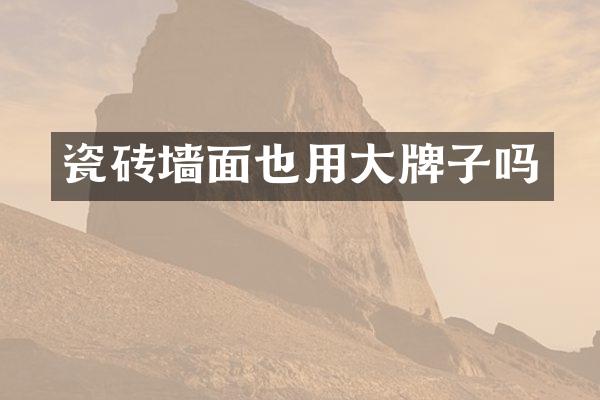 瓷砖墙面也用大牌子吗