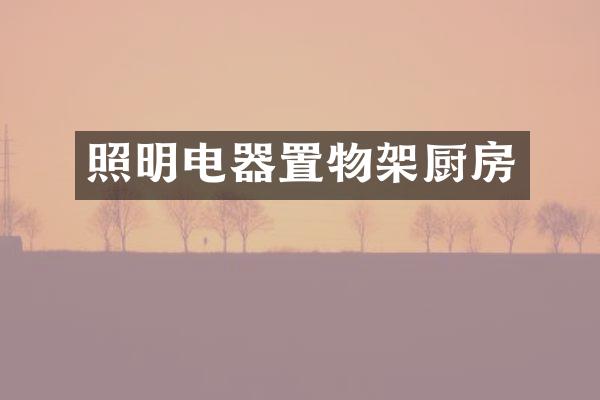照明电器置物架厨房