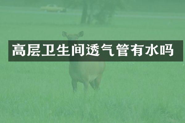 高层卫生间透气管有水吗