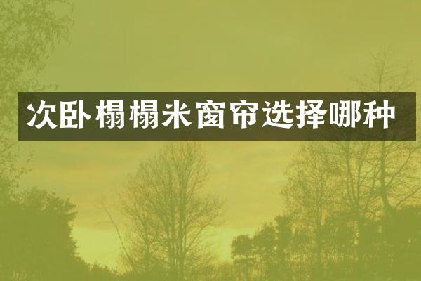 次卧榻榻米窗帘选择哪种