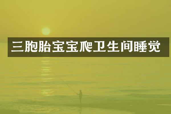 三胞胎宝宝爬卫生间睡觉