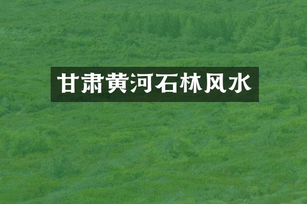 甘肃黄河石林风水