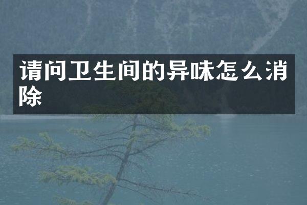 请问卫生间的异味怎么消除