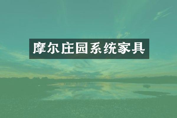 摩尔庄园系统家具