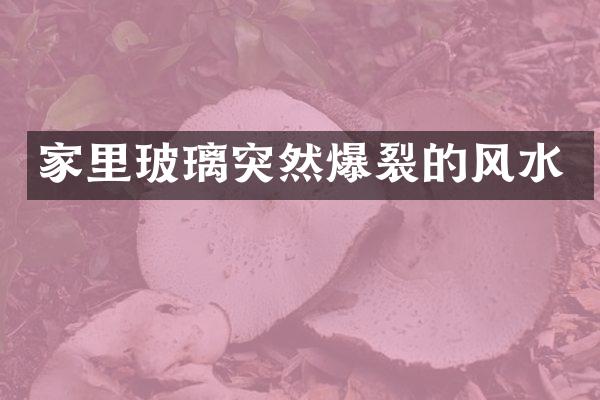 家里玻璃突然爆裂的风水