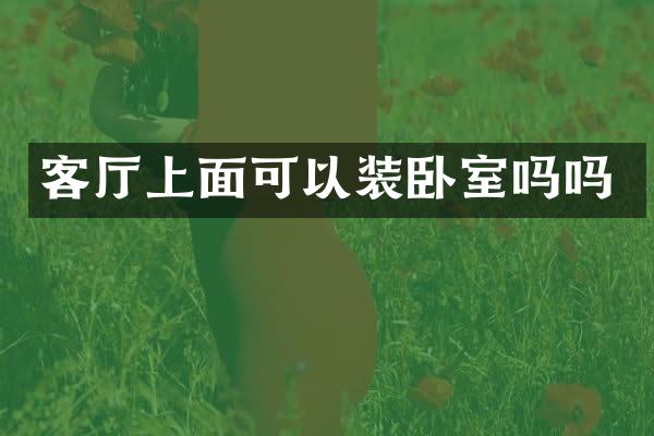 客厅上面可以装卧室吗吗