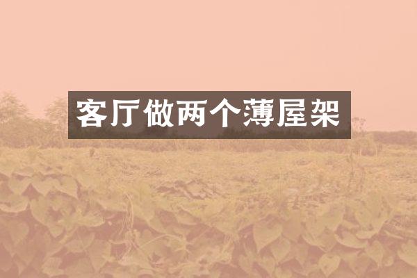 客厅做两个薄屋架