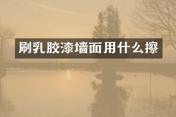 刷乳胶漆墙面用什么擦