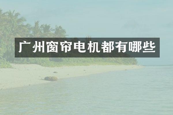 广州窗帘电机都有哪些