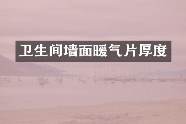 卫生间墙面暖气片厚度