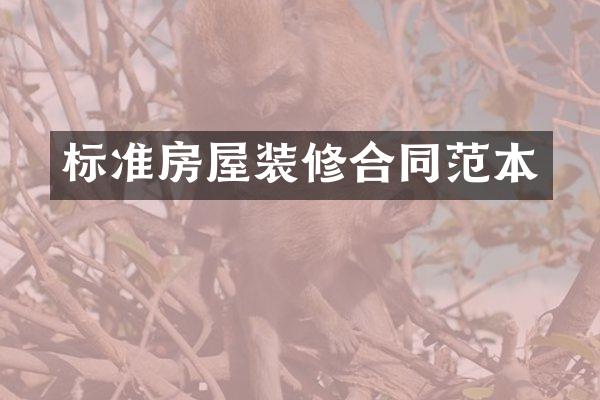 标准房屋装修合同范本