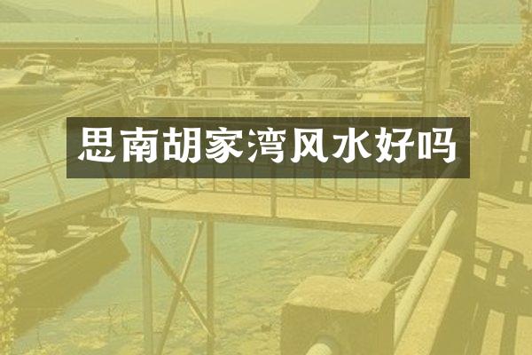思南胡家湾风水好吗