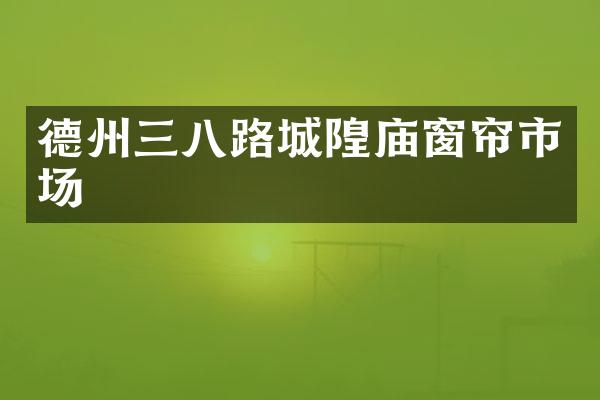 德州三八路城隍庙窗帘市场