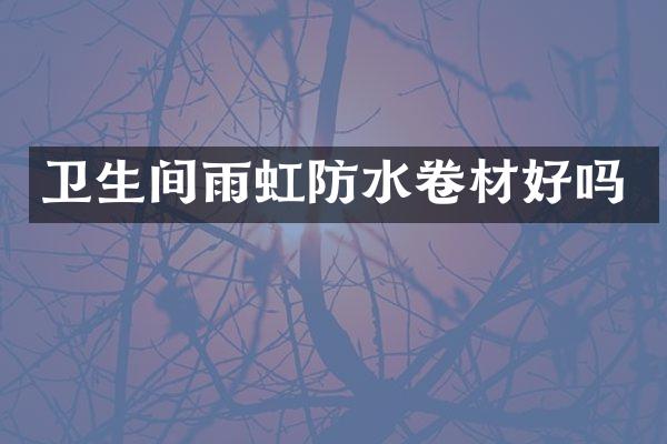 卫生间雨虹防水卷材好吗