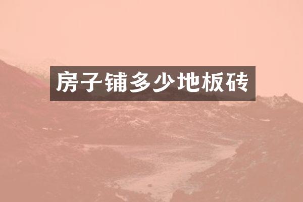 房子铺多少地板砖
