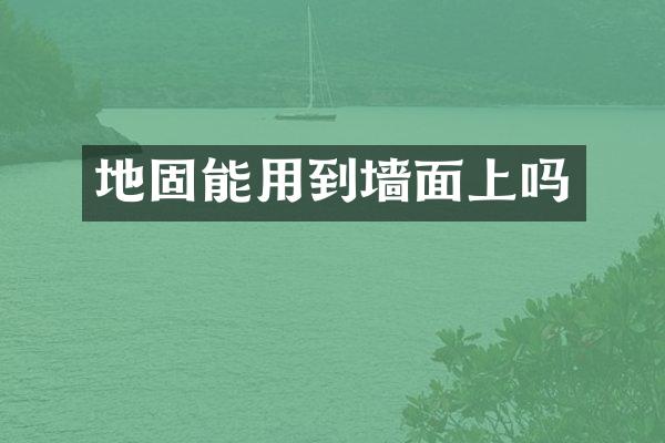 地固能用到墙面上吗