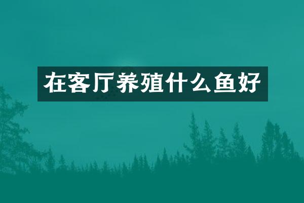 在客厅养殖什么鱼好