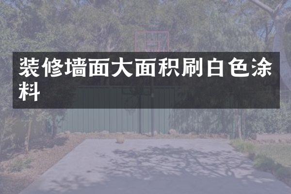 装修墙面大面积刷白色涂料