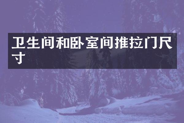 卫生间和卧室间推拉门尺寸