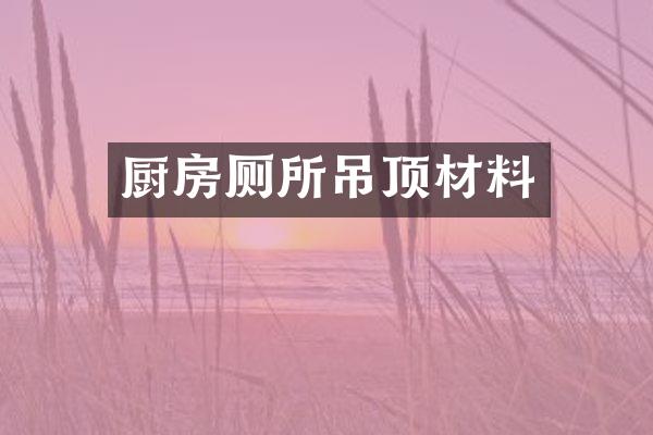 厨房厕所吊顶材料