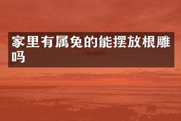 家里有属兔的能摆放根雕吗