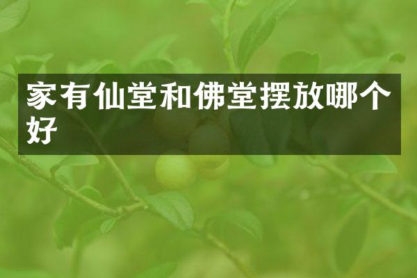家有仙堂和佛堂摆放哪个好