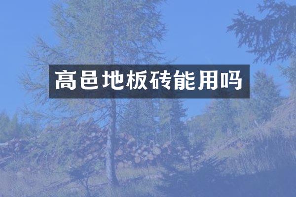 高邑地板砖能用吗