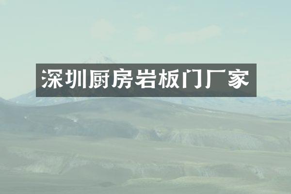 深圳厨房岩板门厂家
