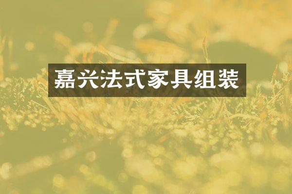 嘉兴法式家具组装