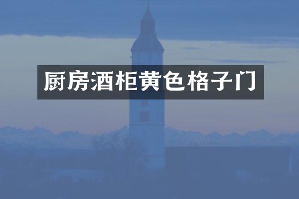 厨房酒柜黄色格子门