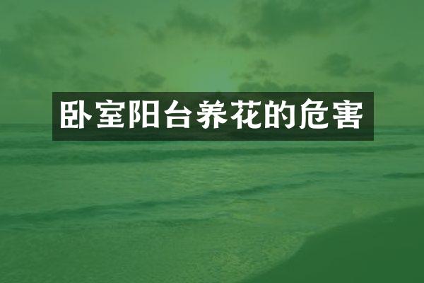 卧室阳台养花的危害