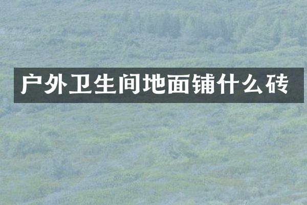 户外卫生间地面铺什么砖
