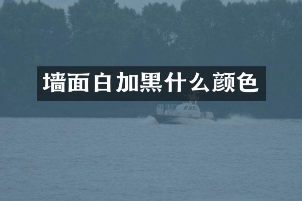 墙面白加黑什么颜色