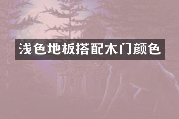 浅色地板搭配木门颜色