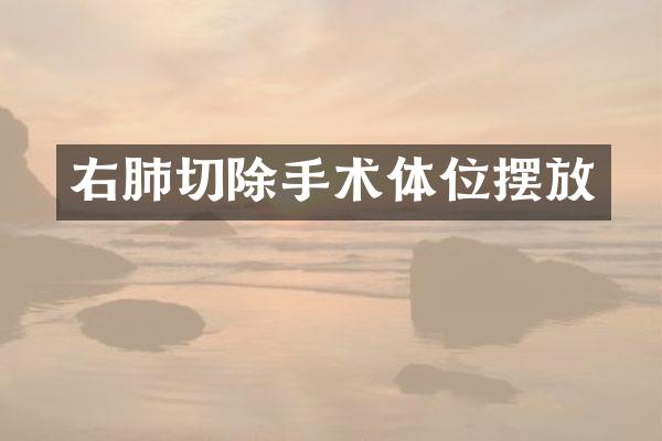 右肺切除手术摆放