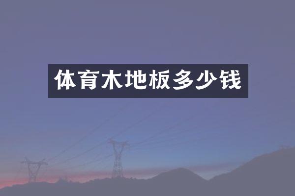 体育木地板多少钱