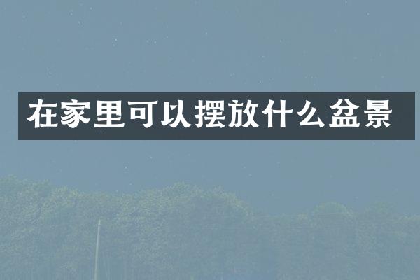 在家里可以摆放什么盆景