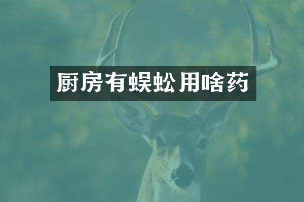 厨房有蜈蚣用啥药