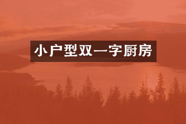 小户型双一字厨房