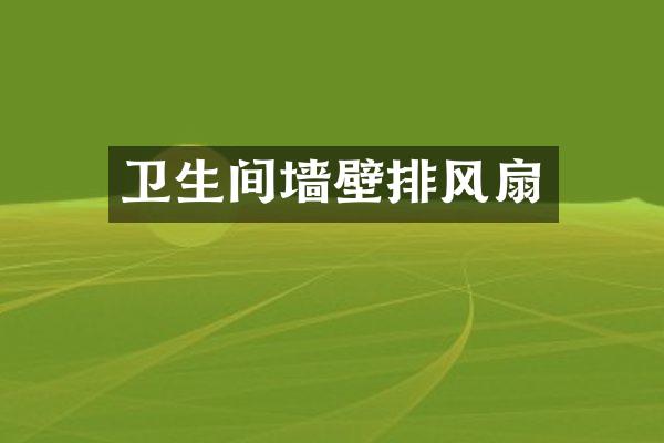 卫生间墙壁排风扇